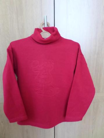 Pull sweat rouge Boule & Bill col enfants mixtes 10 ans, Garçon ou Fille, Enlèvement ou Envoi, Pull ou Veste, Bill et Boule