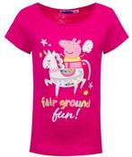 Peppa Pig Unicorn T-shirt Fuchsia Maat 98 - 104 - 110 - 116, Fille, Chemise ou À manches longues, Enlèvement ou Envoi, Neuf