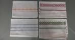 lot van 4 katoendoeken met borduursel NIEUWSTAAT, Huis en Inrichting, Keuken | Textiel, Ophalen of Verzenden, Nieuw, Overige kleuren