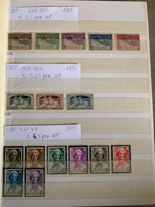 Oude postfrisse Belgische postzegels 1930- 1945, Postzegels en Munten, Postzegels | Europa | België, Postfris, Overig, Postfris