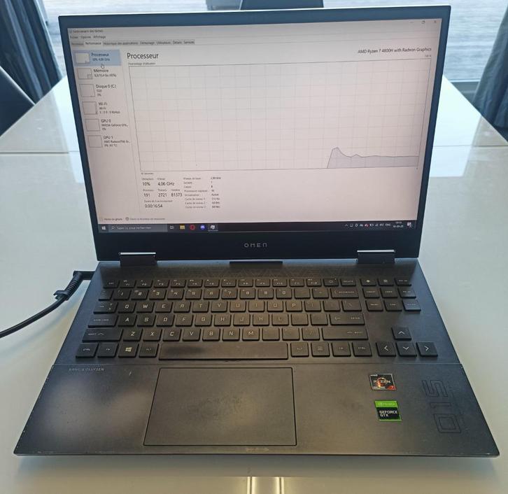 Pc portable gtx 1660ti Ryzen 7, Computers en Software, Windows Laptops, Gebruikt, 15 inch, SSD, 2 tot 3 Ghz, Qwerty, Met videokaart