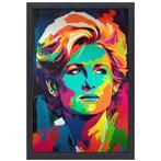 Princess Diana portret canvas + baklijst 50x70cm, Nieuw, Verzenden