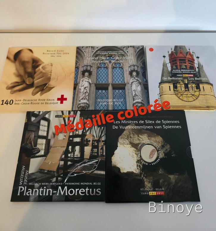Lot euroset fdc België KLEUR, Postzegels en Munten, Munten | Europa | Euromunten, Setje, België, Ophalen of Verzenden