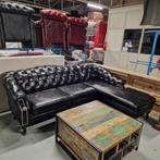 Acme Classic Chesterfield Bank – Zwart, Leer, Ophalen