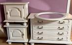 4 st :2 nachtkastjes , commode eb bijpassende spiegel, Huis en Inrichting, Ophalen, Gebruikt
