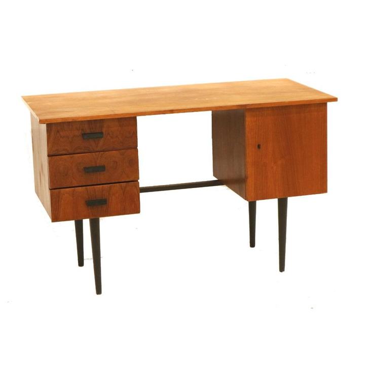 Vintage design bureau jaren '60 '70 midcentury retro, Huis en Inrichting, Bureaus, Bureau, Verzenden