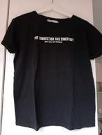 Zwart t-shirt, Maat 38/40 (M), Zo goed als nieuw, Zwart, Ophalen