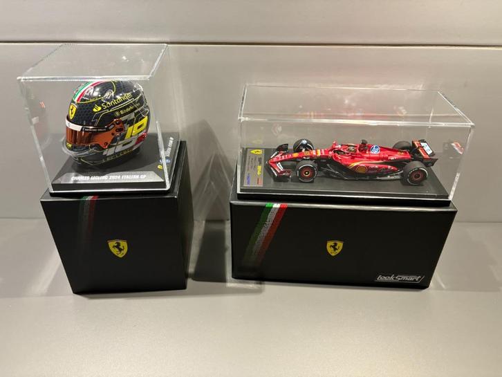 C. Leclerc Ferrari SF24 Winner Monza Looksmart / Auto + Helm, Hobby en Vrije tijd, Modelauto's | 1:43, Zo goed als nieuw, Auto