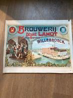 Oude affiche Lamot Willebroek, Verzamelen, Ophalen of Verzenden
