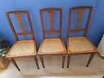 Lot de 3 chaise en bois, Drie, Gebruikt, Bruin, Hout