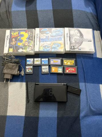 Nintendo DS Lite Zwart met 13 spellen + oplader & stylus – beschikbaar voor biedingen