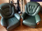 2 lederen clubzetels, prijs voor 2, Ophalen, Gebruikt, Landelijk, 75 tot 100 cm