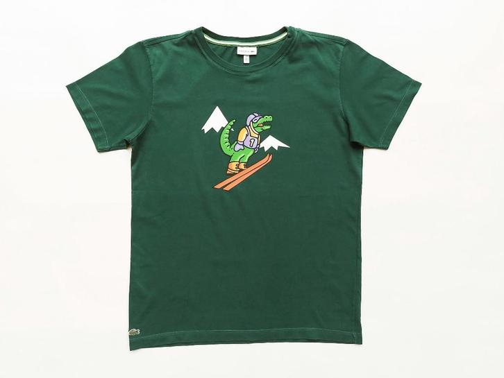 LACOSTE t-shirt donkergroen 16 jaar / 176 *NIEUWstaat*, Kinderen en Baby's, Kinderkleding | Maat 176, Zo goed als nieuw, Jongen