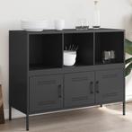 Buffet en acier noir 100,5x39x79 cm, Maison & Meubles, Envoi, Neuf, Noir