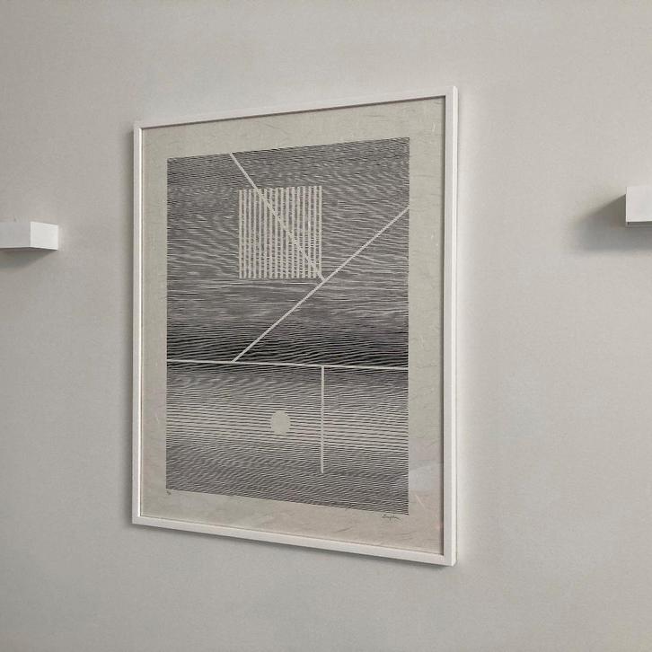 Zeldzame lithografie van Michel Seuphor, Japans papier, Antiek en Kunst, Kunst | Litho's en Zeefdrukken, Ophalen