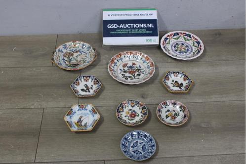 9 Porseleinen Makkum Wandbordjes, Antiek en Kunst, Antiek | Wandborden en Tegels