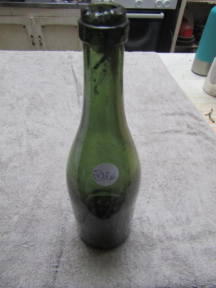 Lege wijnfles, geblazen glas, H30-D9-P4, 1750gr, Verzamelen, Wijnen, Ophalen of Verzenden