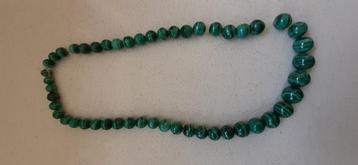 Collier de perles en malachite, Enlèvement ou Envoi, Utilisé, Vert, Pierre ou Minéral