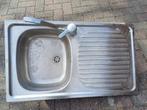 inox spoelbak, Huis en Inrichting, Keuken | Keukenelementen, Ophalen, Gebruikt, Grijs