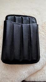 étui 4 cigares cuir noir Spain Vintage, Enlèvement ou Envoi
