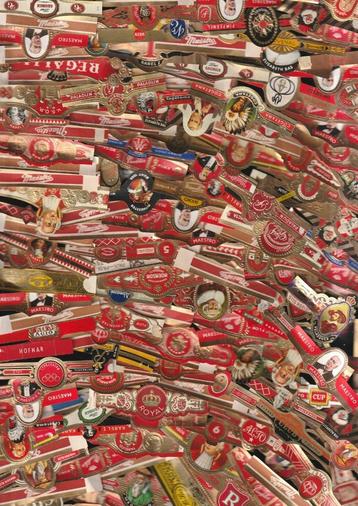 lot van 1000 stuks oude sigarenbandjes ,, beschikbaar voor biedingen