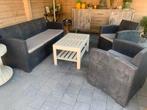 Tuinset grijs | 3-zit en 2x 1-zit, Tuin en Terras, Ophalen, 5 zitplaatsen, Kunststof, Gebruikt