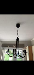 Luster zwart, Huis en Inrichting, Lampen | Kroonluchters, Ophalen, Zo goed als nieuw