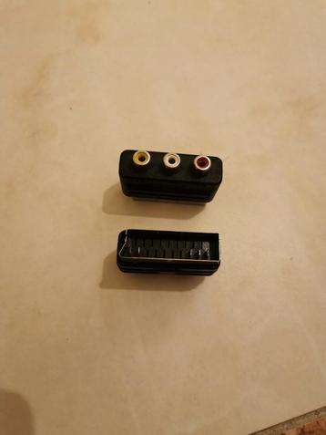 Scart component adapter - 2 stuks, Enlèvement ou Envoi, Utilisé, Moins de 2 mètres, Autres câbles