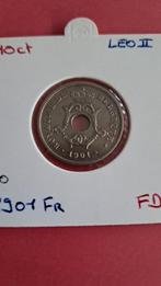 LEOPOLD II - 10 cent 1901 fra - FDC, Postzegels en Munten, Ophalen of Verzenden, Losse munt