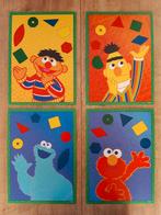Afbeeldingen Sesamstraat (4 stuks - dik karton), Verzamelen, Verzenden, Zo goed als nieuw, Tv