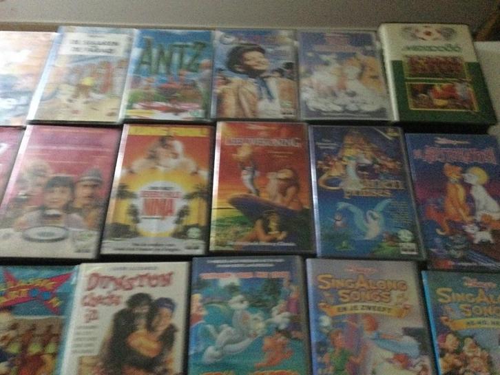 Vhscasettes,kinderspeelfilms 34films, Cd's en Dvd's, VHS | Kinderen en Jeugd, Gebruikt, Tekenfilms en Animatie, Tekenfilm, Alle leeftijden