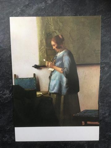 carte postale Johannes Vermeer - La liseuse, Enlèvement ou Envoi