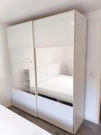Armoire IKEA blanche 200 cm - portes coulissantes miroir, Ophalen, Gebruikt, 200 cm of meer, 150 tot 200 cm