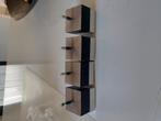 4 massieve meubelpoten zwart + rvs rand + antislip 6x6cm, Ophalen, Nieuw