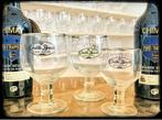 Set van 3 Chimay glazen oude Lustinoise gesp, Ophalen of Verzenden, Nieuw, Bierglas
