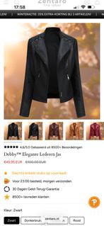 Nieuwe biker jas dames in imitatieleer., Ophalen, Zwart, Maat 42/44 (L), Nieuw