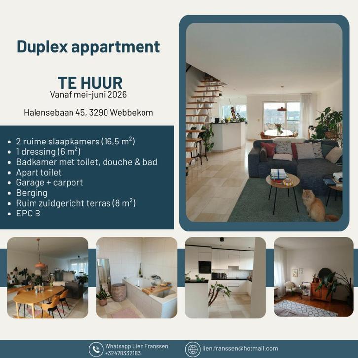 Duplex appartement te huur, Immo, Appartements & Studios à louer, Province du Brabant flamand, 50 m² ou plus