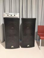 JB Systems Pro Series – 2 Speakers 700W + Versterker, Ophalen, Zo goed als nieuw