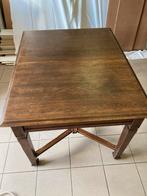 Vintage tafel donker bruin verstelbaar, 100 tot 150 cm, Eikenhout, 50 tot 100 cm, Zo goed als nieuw