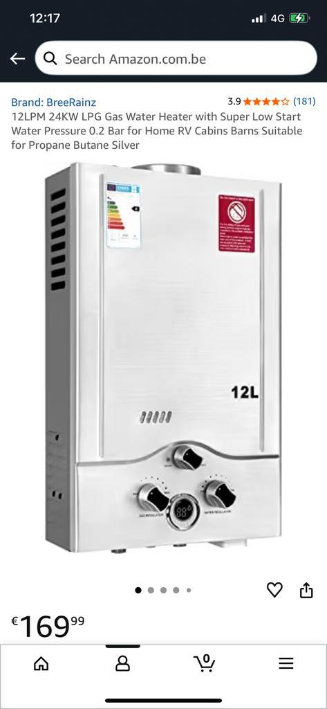 Nieuwe gasboiler – nooit gebruikt – €120 (nieuwprijs €170), Doe-het-zelf en Bouw, Chauffageketels en Boilers, Zo goed als nieuw