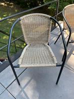 4 Tuinstoelen met metalen frame, Tuin en Terras, Tuinstoelen, Ophalen, Gebruikt, Kunststof