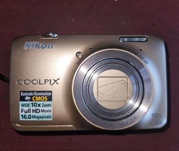 Nikon Coolpix s6300 Goud - inc laadcabel en hoesje beschikbaar voor biedingen