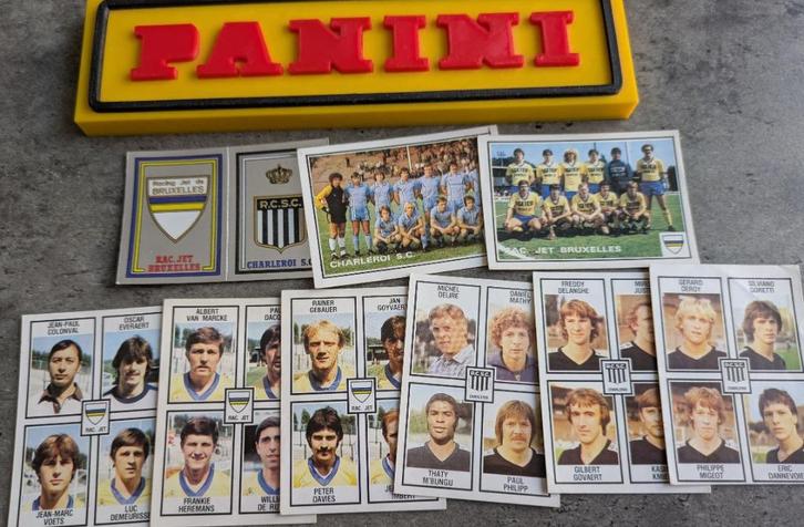 PANINI FOOTBALL 82 RAC JETTE BRUX./SP CHARLEROI  9 STICKERS, Hobby en Vrije tijd, Stickers en Plaatjes, Verzenden
