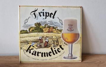 Tripel Karmeliet bierreclamebord — Landelijk tafereel beschikbaar voor biedingen