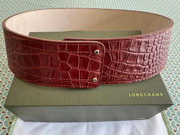 Ceinture cuir Longchamp Cavalcade neuve couleur Cognac beschikbaar voor biedingen