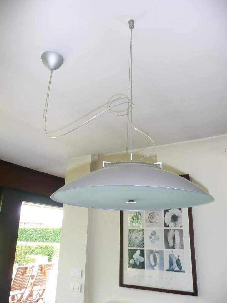 Designverlichting Tre Ci Luce, Huis en Inrichting, Lampen | Hanglampen, Zo goed als nieuw, Glas, Metaal, Ophalen
