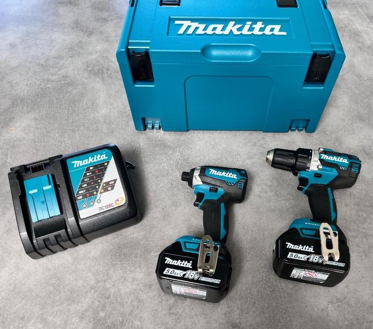 Makita DLX2189TJ 18V accu LXT Combiset DDF484 DTD153 2x5.0Ah, Doe-het-zelf en Bouw, Gereedschap | Boormachines, Nieuw, Boor- en Schroefmachine