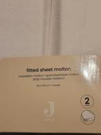 Jollein molton matrasbeschermers 60x120, Ophalen, Jongetje of Meisje, Nieuw, Wit