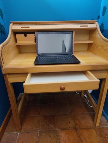 Rolluikbureau in Massief Hout, Enlèvement, Comme neuf, Bureau