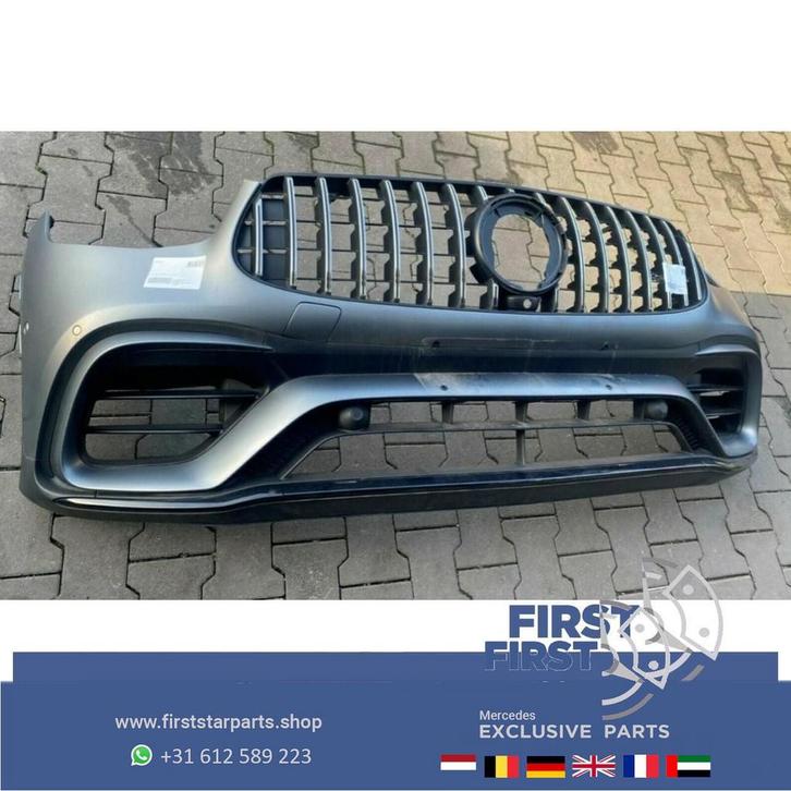 W253 C253 FACELIFT GLC63 AMG VOORBUMPER COMPLEET MAT GRIJS M, Auto-onderdelen, Carrosserie, Bumper, Mercedes-Benz, Voor, Gebruikt